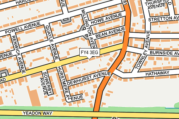 FY4 3EG map - OS OpenMap – Local (Ordnance Survey)