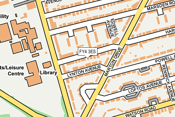 FY4 3ES map - OS OpenMap – Local (Ordnance Survey)
