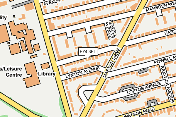 FY4 3ET map - OS OpenMap – Local (Ordnance Survey)