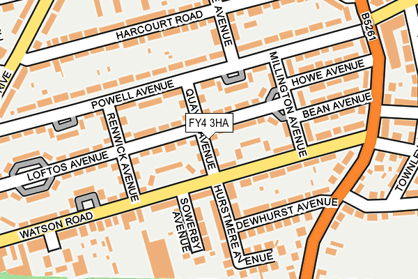 FY4 3HA map - OS OpenMap – Local (Ordnance Survey)