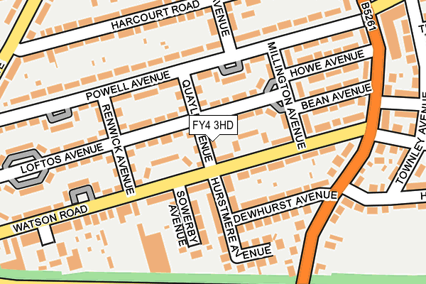 FY4 3HD map - OS OpenMap – Local (Ordnance Survey)