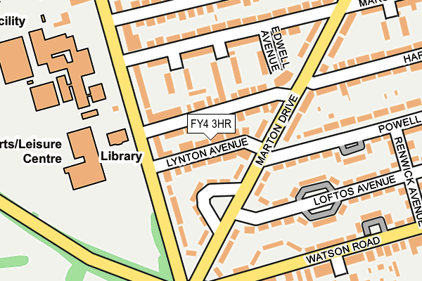 FY4 3HR map - OS OpenMap – Local (Ordnance Survey)