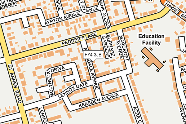 FY4 3JB map - OS OpenMap – Local (Ordnance Survey)