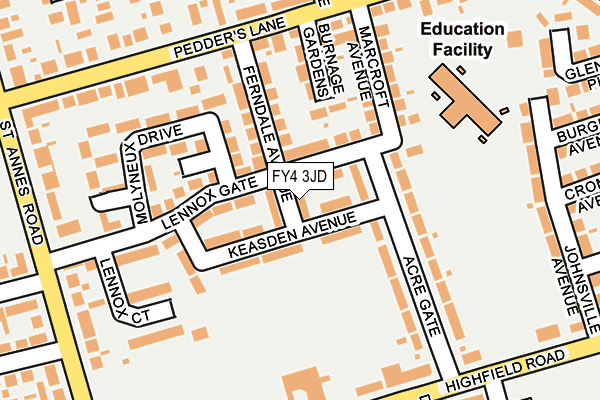FY4 3JD map - OS OpenMap – Local (Ordnance Survey)