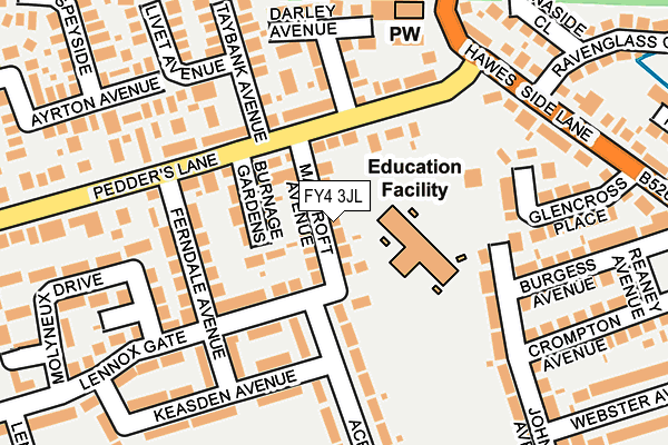 FY4 3JL map - OS OpenMap – Local (Ordnance Survey)
