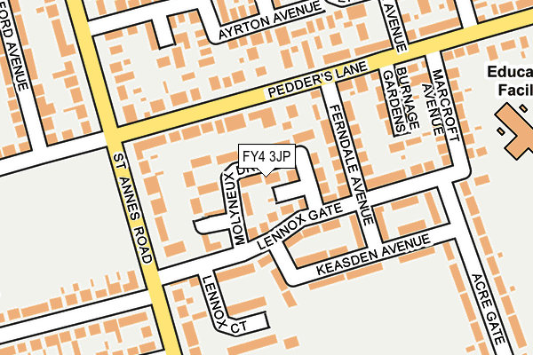 FY4 3JP map - OS OpenMap – Local (Ordnance Survey)