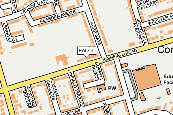 FY4 3JU map - OS OpenMap – Local (Ordnance Survey)