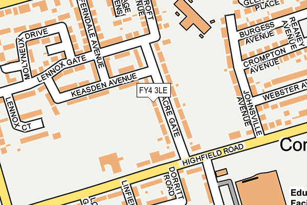 FY4 3LE map - OS OpenMap – Local (Ordnance Survey)