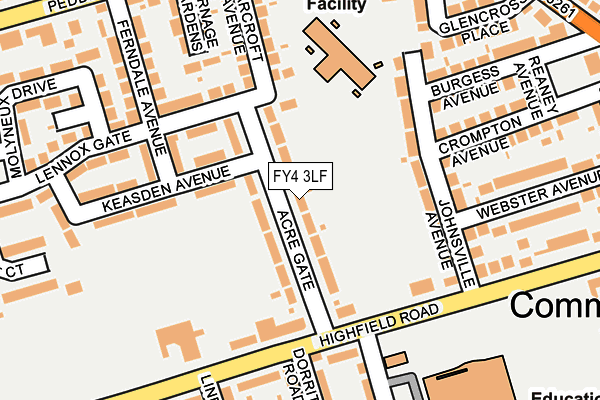 FY4 3LF map - OS OpenMap – Local (Ordnance Survey)