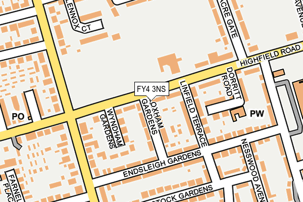 FY4 3NS map - OS OpenMap – Local (Ordnance Survey)