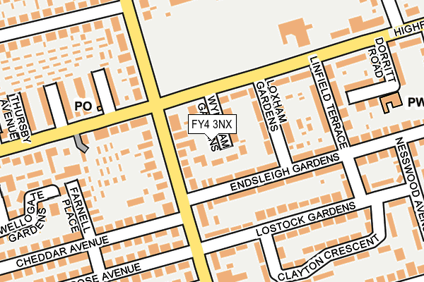 FY4 3NX map - OS OpenMap – Local (Ordnance Survey)