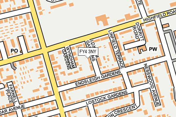 FY4 3NY map - OS OpenMap – Local (Ordnance Survey)