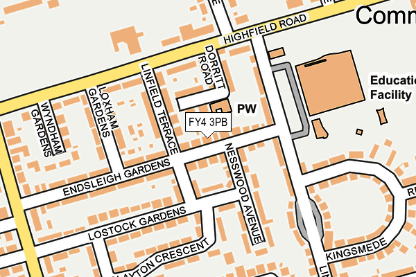 FY4 3PB map - OS OpenMap – Local (Ordnance Survey)