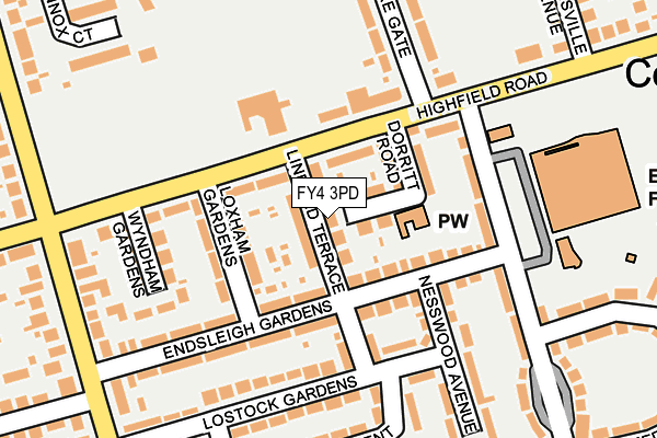 FY4 3PD map - OS OpenMap – Local (Ordnance Survey)