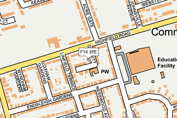 FY4 3PE map - OS OpenMap – Local (Ordnance Survey)