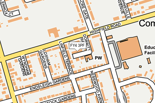 FY4 3PF map - OS OpenMap – Local (Ordnance Survey)