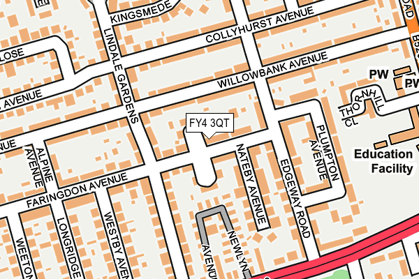 FY4 3QT map - OS OpenMap – Local (Ordnance Survey)