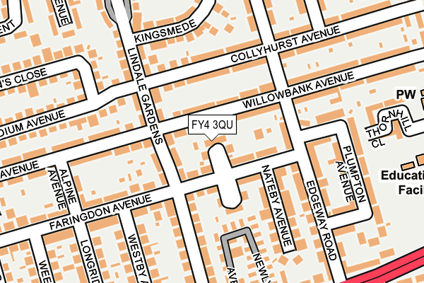 FY4 3QU map - OS OpenMap – Local (Ordnance Survey)