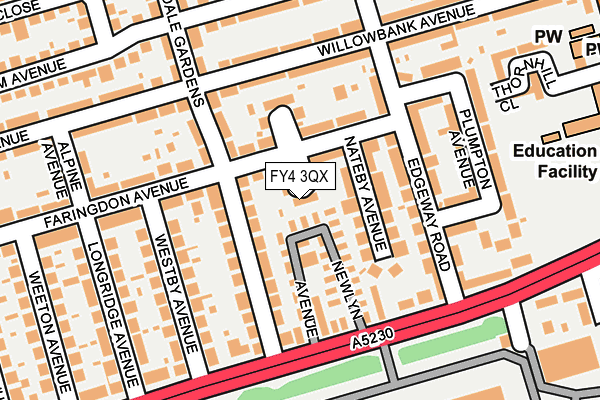 FY4 3QX map - OS OpenMap – Local (Ordnance Survey)