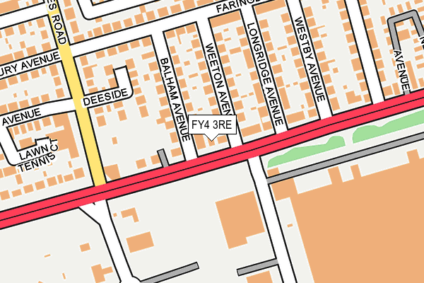 FY4 3RE map - OS OpenMap – Local (Ordnance Survey)