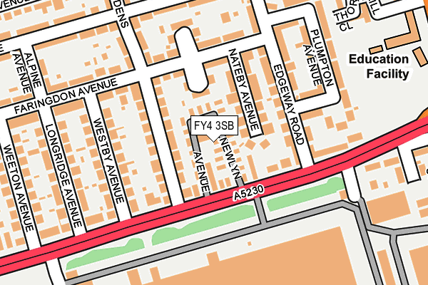 FY4 3SB map - OS OpenMap – Local (Ordnance Survey)