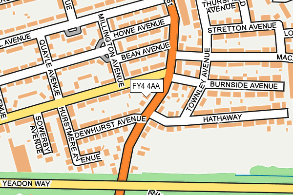 FY4 4AA map - OS OpenMap – Local (Ordnance Survey)