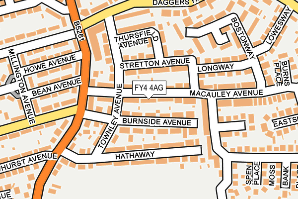 FY4 4AG map - OS OpenMap – Local (Ordnance Survey)