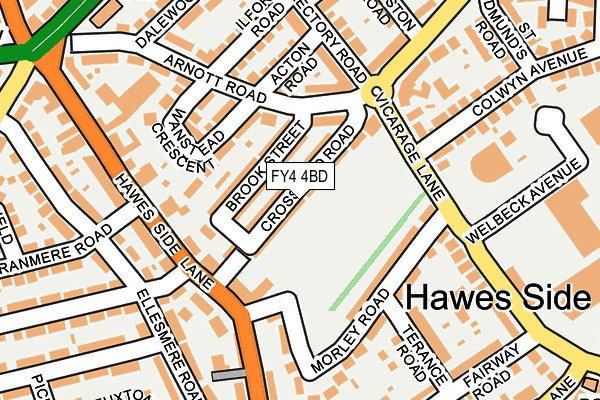 FY4 4BD map - OS OpenMap – Local (Ordnance Survey)