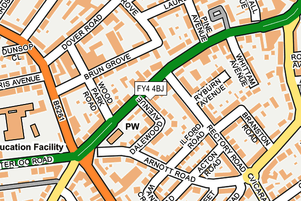 FY4 4BJ map - OS OpenMap – Local (Ordnance Survey)