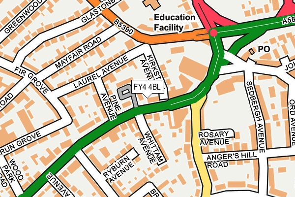 FY4 4BL map - OS OpenMap – Local (Ordnance Survey)