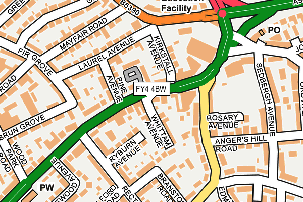 FY4 4BW map - OS OpenMap – Local (Ordnance Survey)