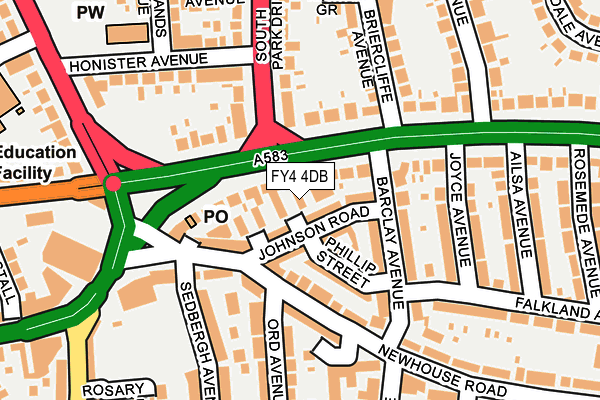 FY4 4DB map - OS OpenMap – Local (Ordnance Survey)
