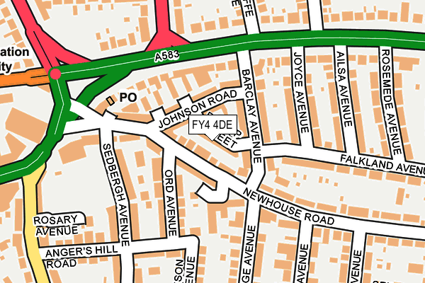 FY4 4DE map - OS OpenMap – Local (Ordnance Survey)