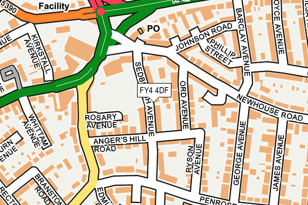FY4 4DF map - OS OpenMap – Local (Ordnance Survey)
