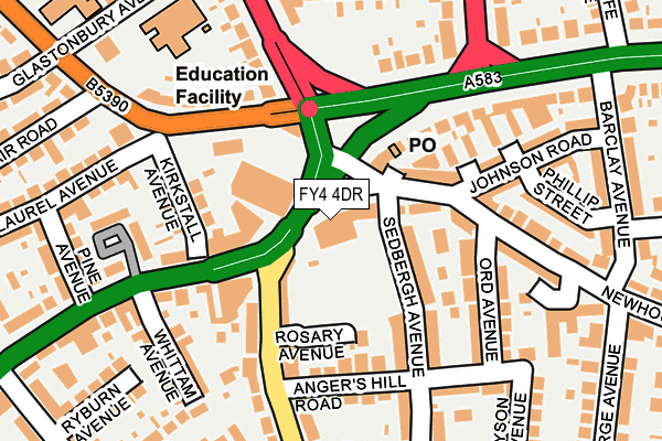 FY4 4DR map - OS OpenMap – Local (Ordnance Survey)