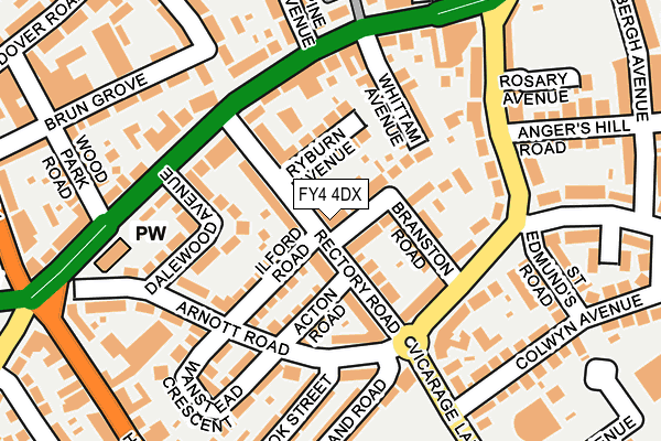FY4 4DX map - OS OpenMap – Local (Ordnance Survey)