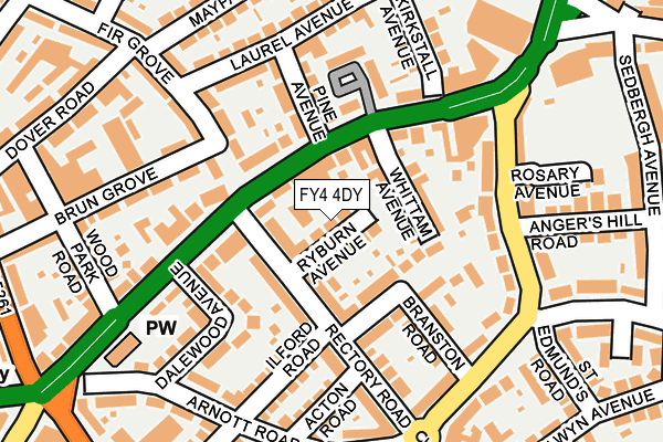 FY4 4DY map - OS OpenMap – Local (Ordnance Survey)