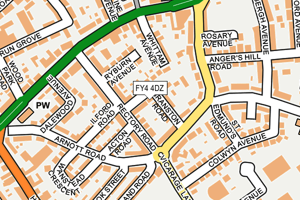 FY4 4DZ map - OS OpenMap – Local (Ordnance Survey)