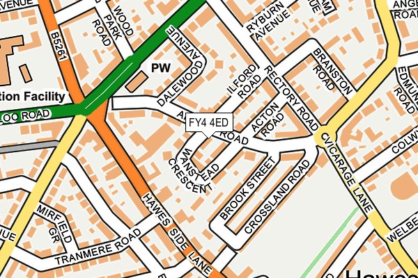 FY4 4ED map - OS OpenMap – Local (Ordnance Survey)