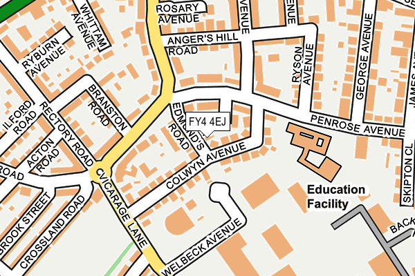 FY4 4EJ map - OS OpenMap – Local (Ordnance Survey)