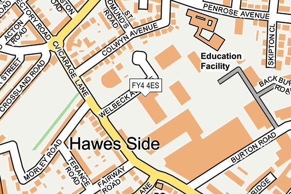 FY4 4ES map - OS OpenMap – Local (Ordnance Survey)