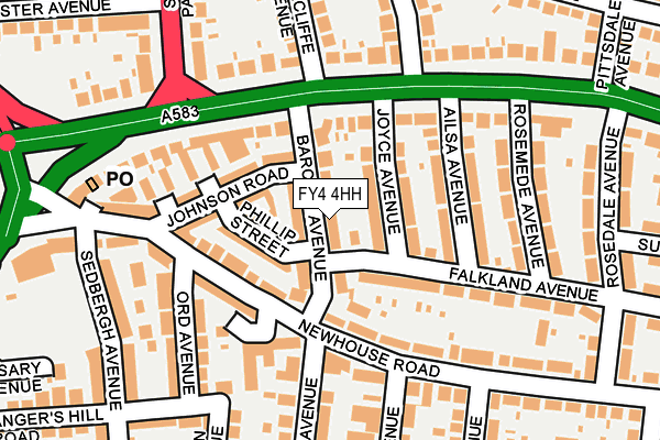 FY4 4HH map - OS OpenMap – Local (Ordnance Survey)