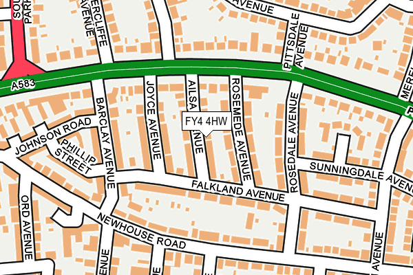 FY4 4HW map - OS OpenMap – Local (Ordnance Survey)