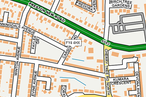 FY4 4HX map - OS OpenMap – Local (Ordnance Survey)