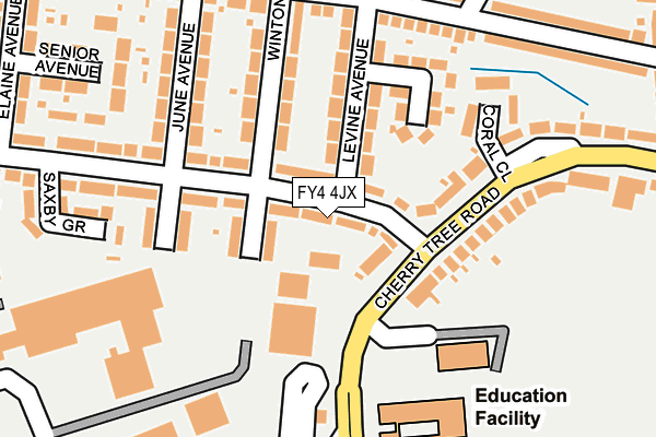 FY4 4JX map - OS OpenMap – Local (Ordnance Survey)