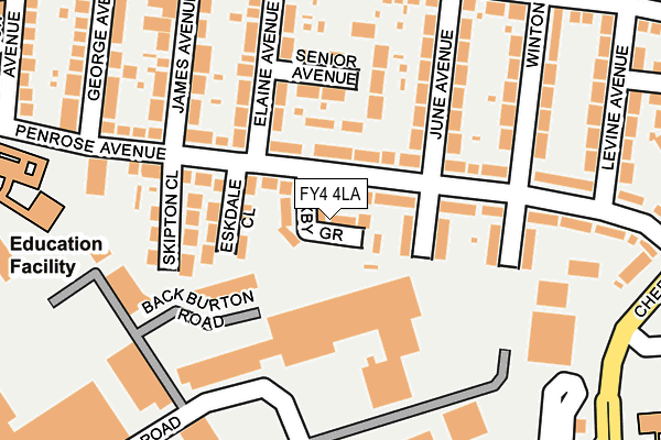 FY4 4LA map - OS OpenMap – Local (Ordnance Survey)