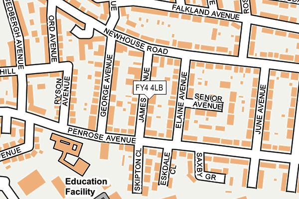 FY4 4LB map - OS OpenMap – Local (Ordnance Survey)