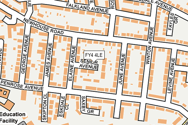 FY4 4LE map - OS OpenMap – Local (Ordnance Survey)