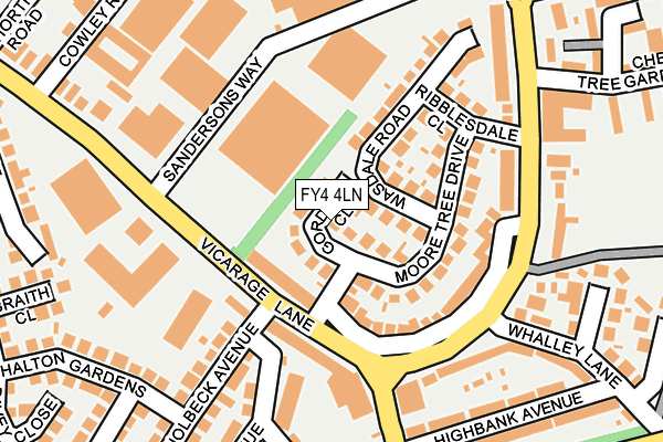 FY4 4LN map - OS OpenMap – Local (Ordnance Survey)