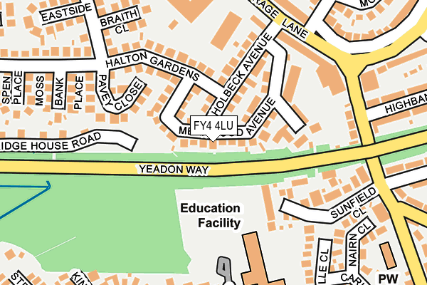 FY4 4LU map - OS OpenMap – Local (Ordnance Survey)